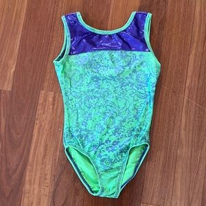 Destira lace look small gymnastics leotard